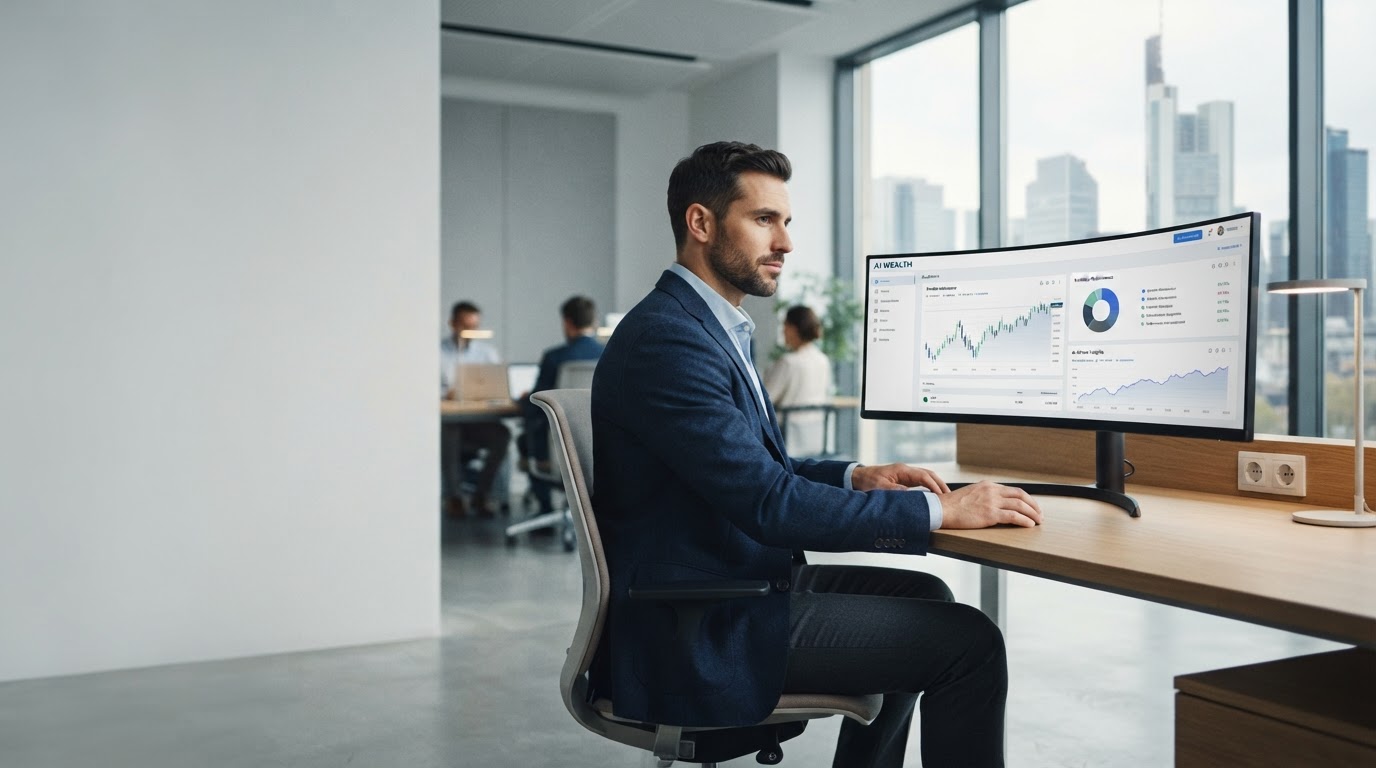 AI WEALTH Dashboard mit Echtzeit-Marktdaten und Risikoanalyse
